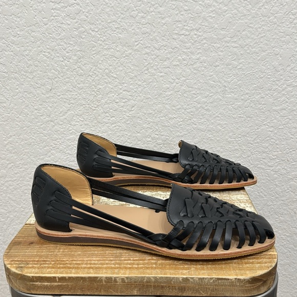 Nisolo Women’s Huarache Leather Sandals  Black Size 11 - Picture 3 of 8